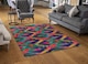 image 2 of Abstract Ethnic Ikat Pattern Rug | Multi