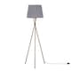 image 1 of ValueLights Camden Copper Tripod Floor Lamp Grey Taper Shade