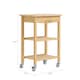 image 3 of SoBuy Kitchen Trolley with Drawer and 2 Shelves, Natural Bamboo, 22.8x15.7x33.8 in, 10.75 kg - FKW135-N