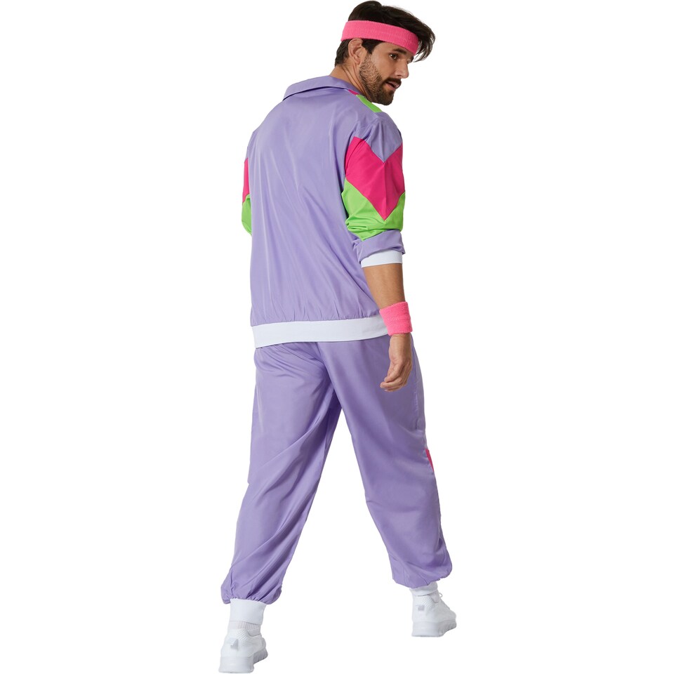 image 1 of Mens Fancy Dress Costume - Retro Tracksuit | Purple | purple | L | 1