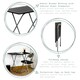 image 2 of Harbour Housewares Wooden Folding Desk & Chair Set - Silver/White