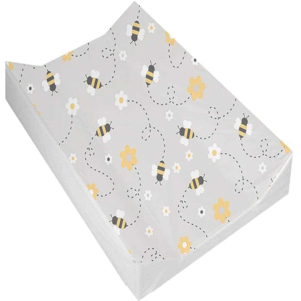 Babybase Anti-Roll Wedge Changing Mat Grey Bee N/A