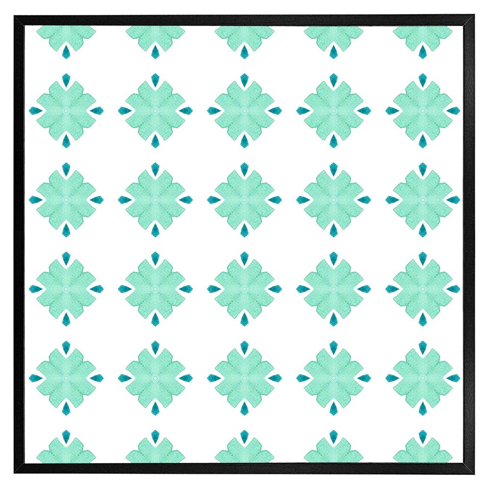 image 1 of Green uncommon boho chic summer design (Picutre Frame) Brown | Oak | S