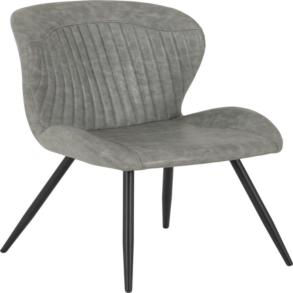 image 1 of Quebec Wave Edge Medium Dining Table Set with 4 Chairs Black | Black Wood Grain/Grey