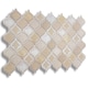 image 2 of NOVECRAFTO 3D Tile Effect Wall Panels – Cream Gold Arabesque Design with Glitter – Set of 6 PVC Sheets – 2.78m² (29.96sqft) – Kitchen & Bathroom Cladding