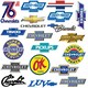 image 3 of Chevrolet Deluxe Logo Stickers (Pack of 50) - Multicoloured - One Size