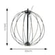 image 4 of ValueLights Solar Hanging Ball Black Metal Lantern Ground Stake Light | Black