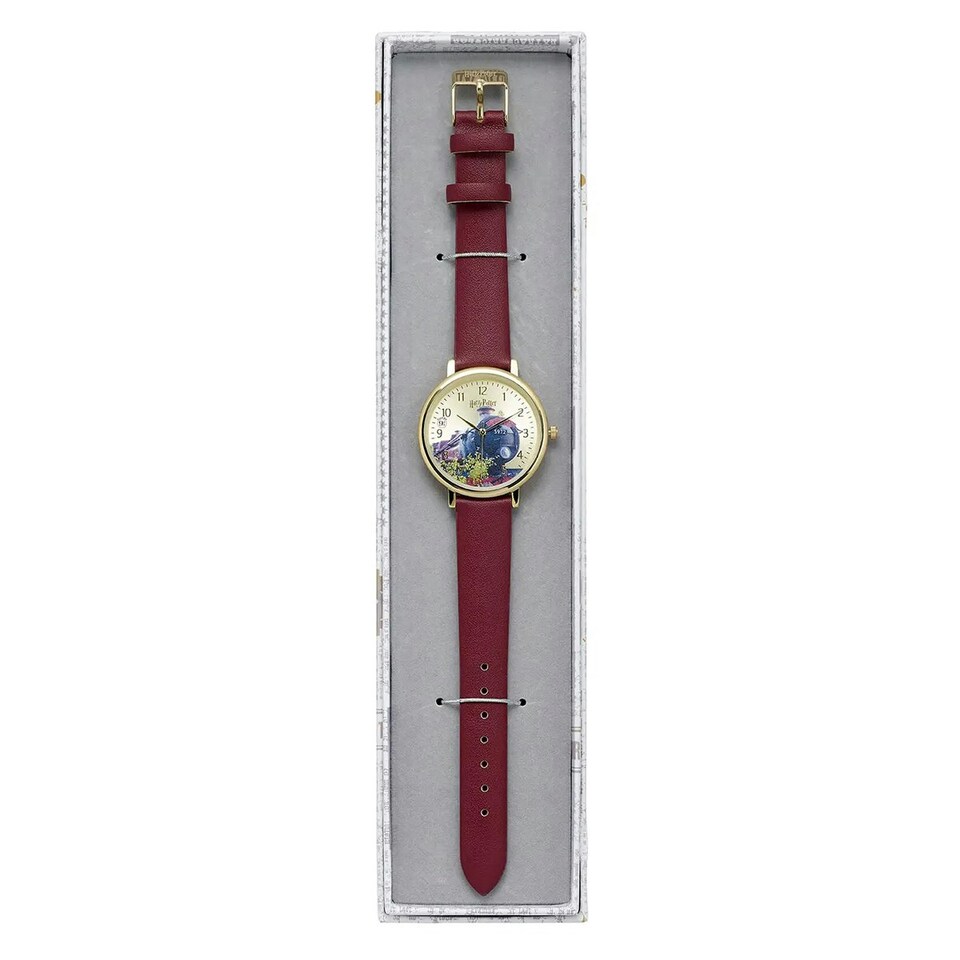 image 1 of Harry Potter Unisex Adult Hogwarts Express Analogue Watch - Burgundy/Gold - One Size