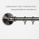image 4 of Lister Cartwright 25mm Black Nickle Industrial Pipe Extendable Curtain Pole Heavy Duty Metal Curtain Rod with Rings(120-210 cm)