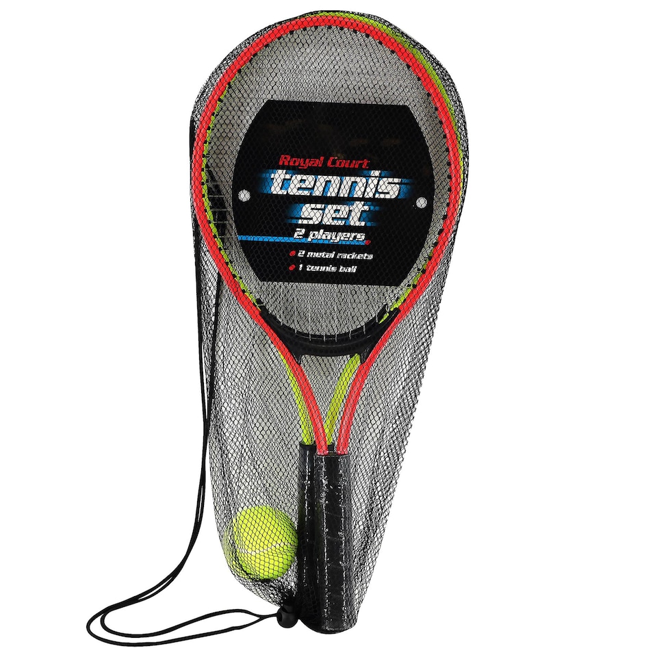 image 1 of The Magic Toy Shop Junior Tennis Set with Rackets and Ball Multicoloured