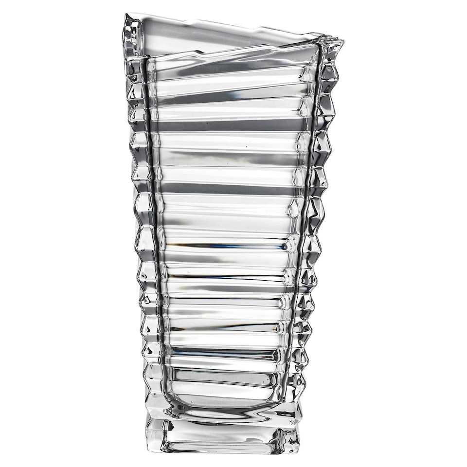 image 1 of Crystal Look Heavy Glass Bouquet Flower Vase Holder Home Table Elegant Decor | Clear | London