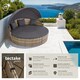 image 2 of Sun Lounger Santorini - modular garden furniture set with shade canopy | Cream | nature | 175 x 171 x 136 cm | 1
