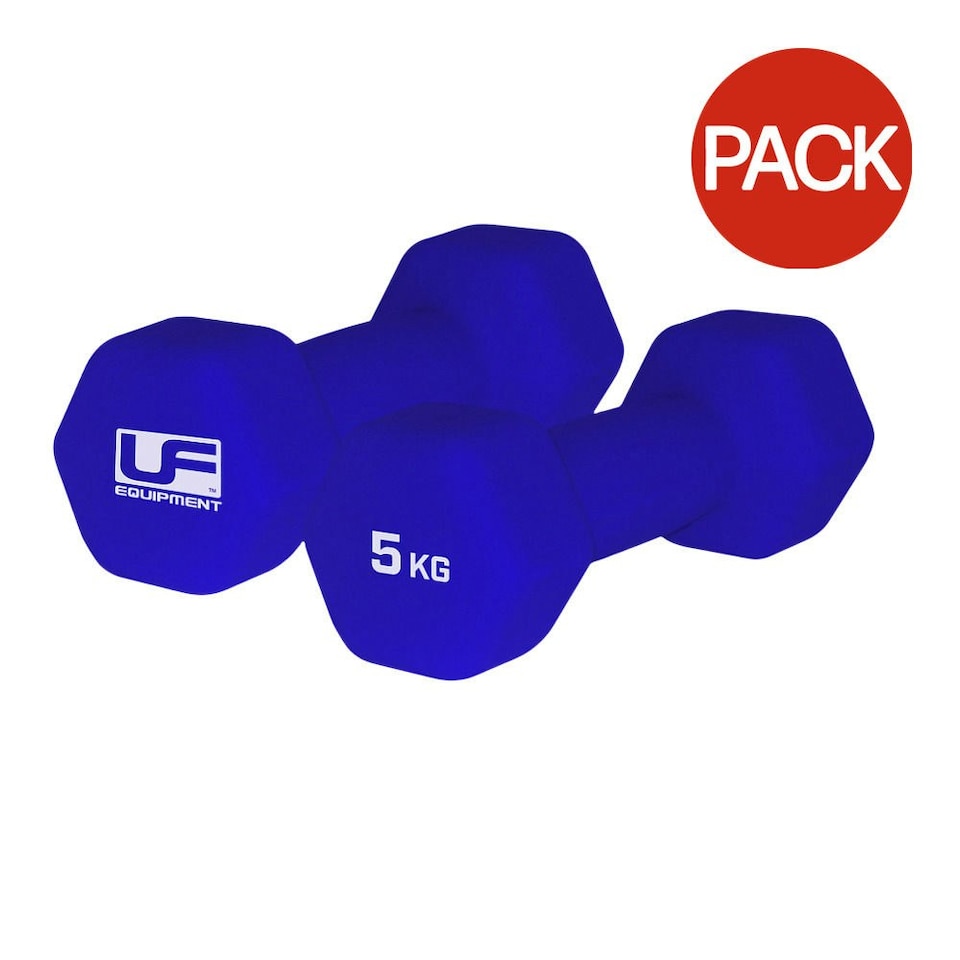 Urban Fitness Hex Hexagon Dumbbell (Pack Of 2) - Blue - 10kg