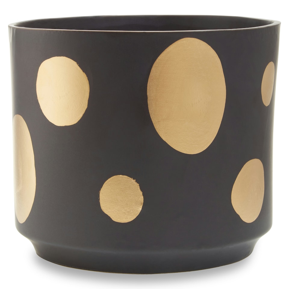 image 1 of Interiors by Premier Big Garden Pot, Ceramic Planter for Indoor Plants & Home Décor, Indoor Plants pot, Large Flower and Plant Pot Black