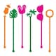 image 1 of Summer Time Bright Acrylic Drink Stirrers - Pack of 6