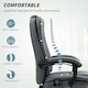 image 9 of HOMCOM PU Leather Massage Office Chair, Reclining Desk Chair, Grey