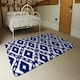 image 3 of Tribal Art Ikat Ogee in traditional classic blue (Rug) Blue | Large: 140x200cm