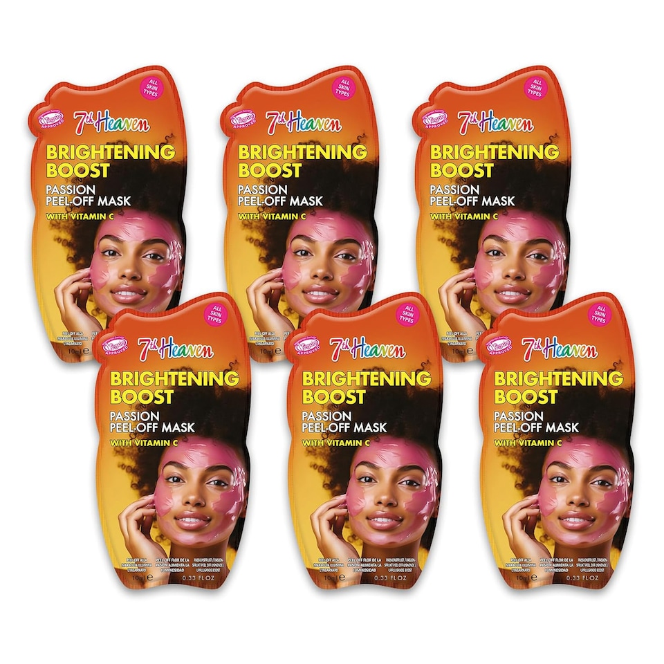 image 1 of 7th Heaven Passion Peel Off Face Mask with Vitamin C, Pack of 6
