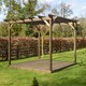 image 2 of Garden Pergola and Decking Kit - Wood - L300 x W300 x H270 cm - Rustic Brown