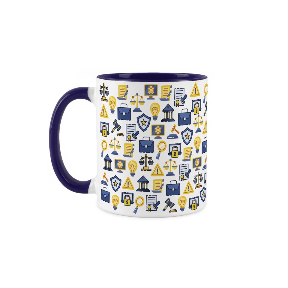 image 1 of Novelty Lawyer Navy Blue Mug - Coffee/Tea Ceramic Cup Gift