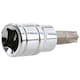 image 3 of T45 Male Torx Bit Star Socket 3/8" Drive Standard Internal Chrome Vanadium Steel