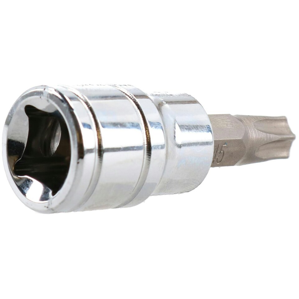 image 1 of T45 Male Torx Bit Star Socket 3/8" Drive Standard Internal Chrome Vanadium Steel