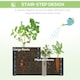 image 3 of Outsunny 2 Tier Galvanised Raised Garden Bed Planter Box Open Bottom