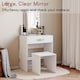 image 5 of Vida Designs Isla Dressing Table 1 Drawer Mirror & Stool Set Vanity Makeup Desk, White