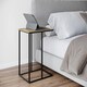 image 2 of Modern End C Shaped Industrial Sofa Side Table with Steel Frame Wood Top Decor | Black | Modern Oak | 1