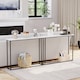 image 7 of Vida Designs Console Table With Metal Leg, White & Black | Black | White & Black