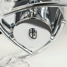 ValueLights 3 Way Chrome And Clear Acrylic Jewel Intertwined Rings Design Ceiling Light | Chrome