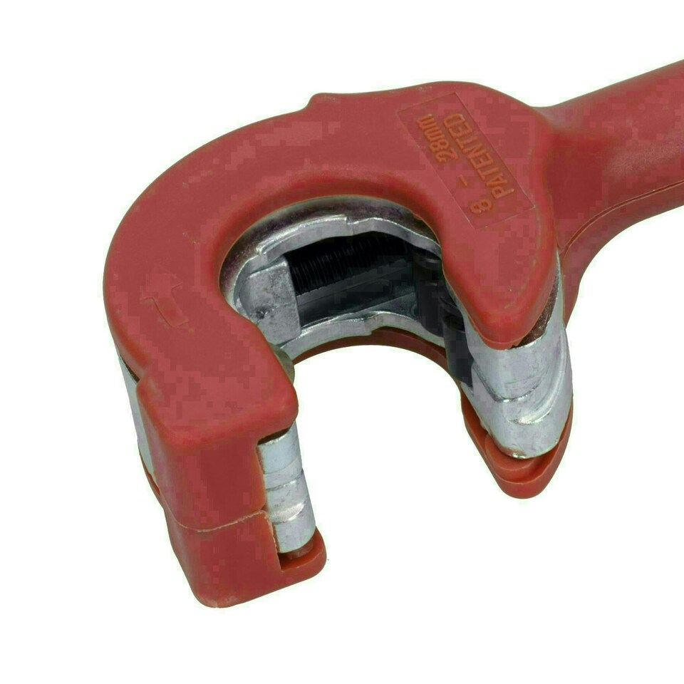 image 1 of Adjustable Ratchet Action Copper Inox Tube Pipe Cutter One Handed 8mm - 28mm