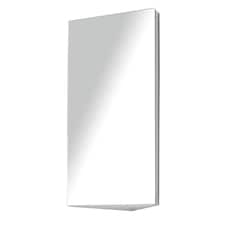 HOMCOM Stainless Steel Wall mounted Bathroom Corner Mirror Storage Cabinet Single Door 300mm (W)