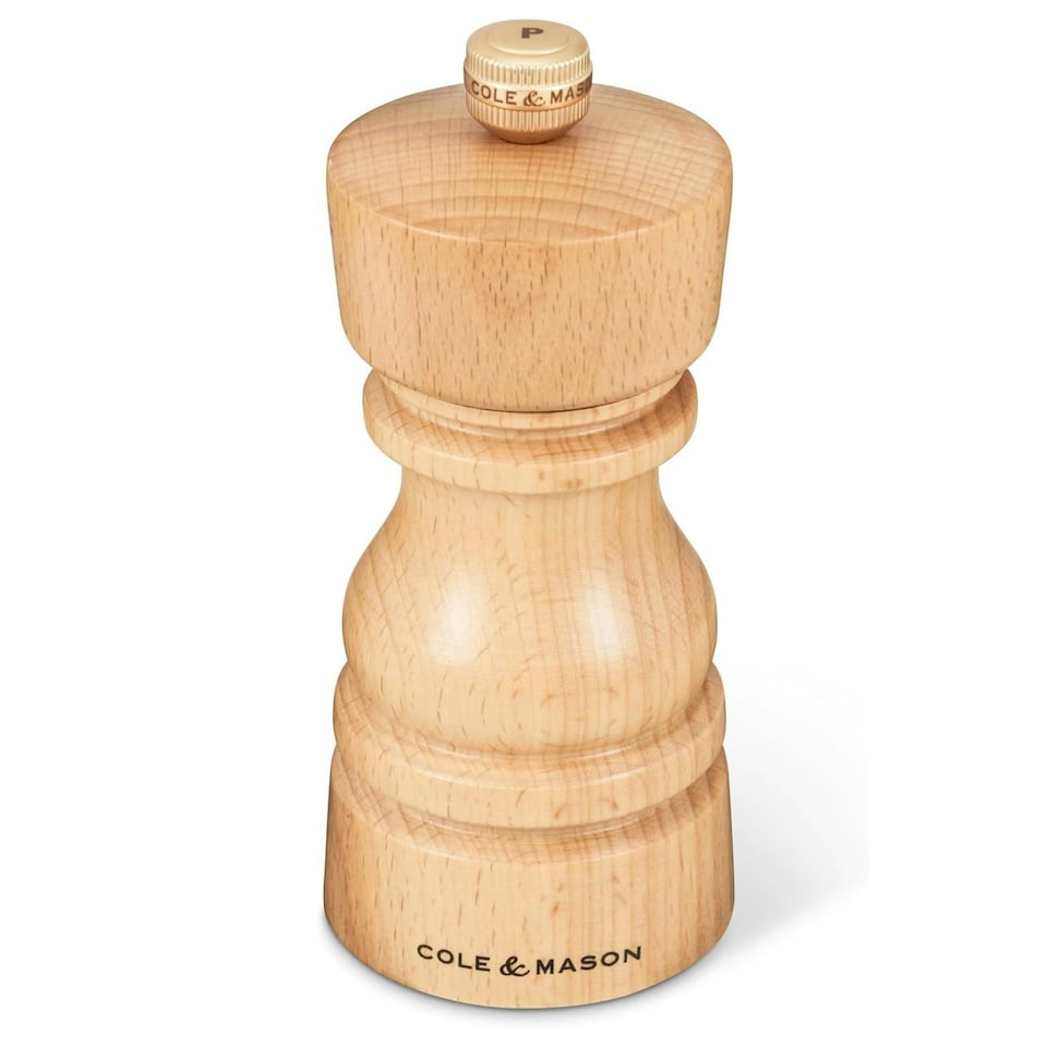 image 1 of Cole & Mason London Beech Wood Salt & Pepper Mill Set 130mm