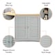 image 8 of VonHaus Shrewsbury Grey Bathroom Storage Cabinet with Wood Effect Top