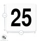 image 4 of Argon Tableware Table Numbers with 46cm Holders - 46cm - Silver - Pack of 25 | Silver | Silver