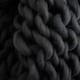 image 4 of BHS Chunky Cable Knit Throw, Grey Grey | Grey