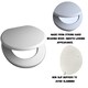image 4 of Marco Paul White Wooden Oval Toilet Seat 17" White