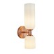 image 1 of OPALE GLASS WHITE WALL LIGHT COPPER
