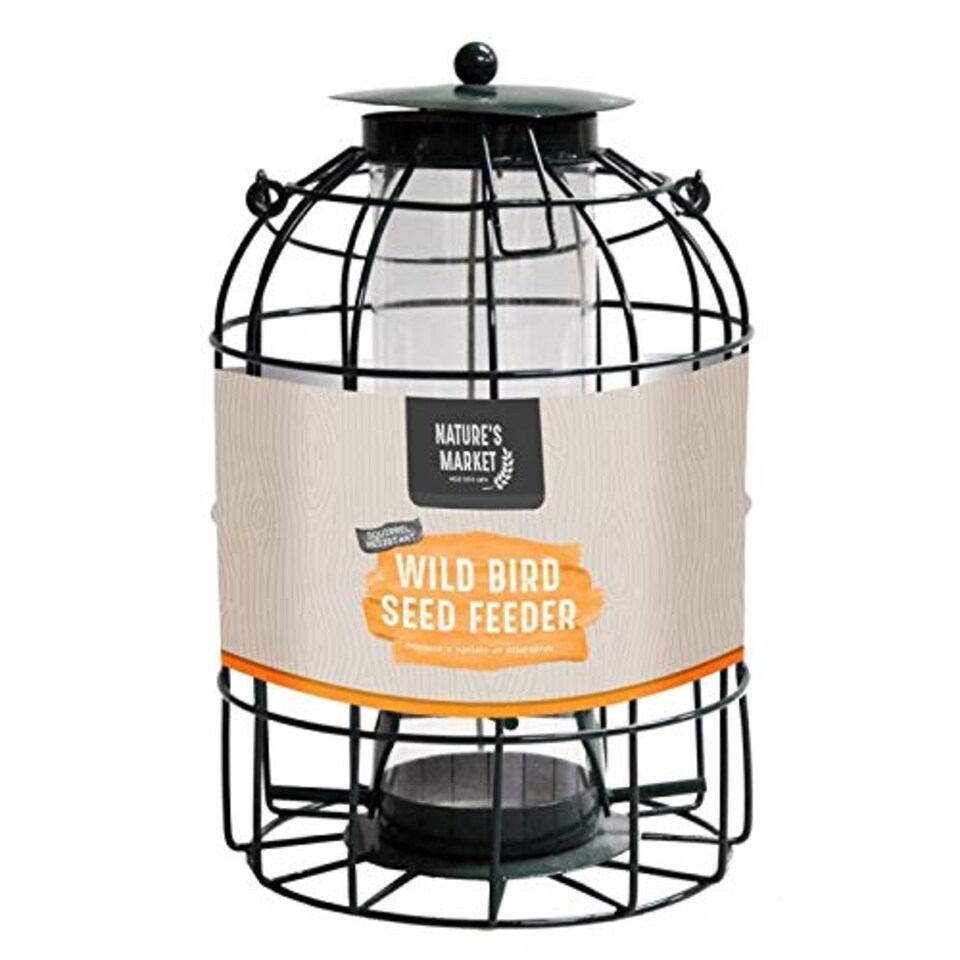 image 1 of Pack of 6 Wild Bird Seed Feeder Cage with Squirrel Guard