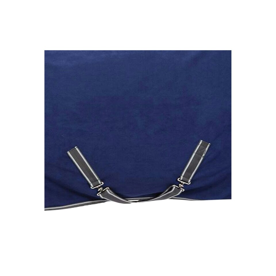image 1 of Weatherbeeta Fleece Cooler Standard Neck Turnout Rug - Dark Blue/Grey/White - 7ft