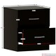 image 3 of Vida Designs Riano 2 Drawer Bedside Chest Cabinet Table Nightstand, Black