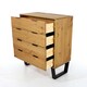 image 6 of Texas 4 Drawer Chest of Drawers - Industrial Style Pine Bedroom Storage Cabinet with Metal Legs | Brown | Brown | 1