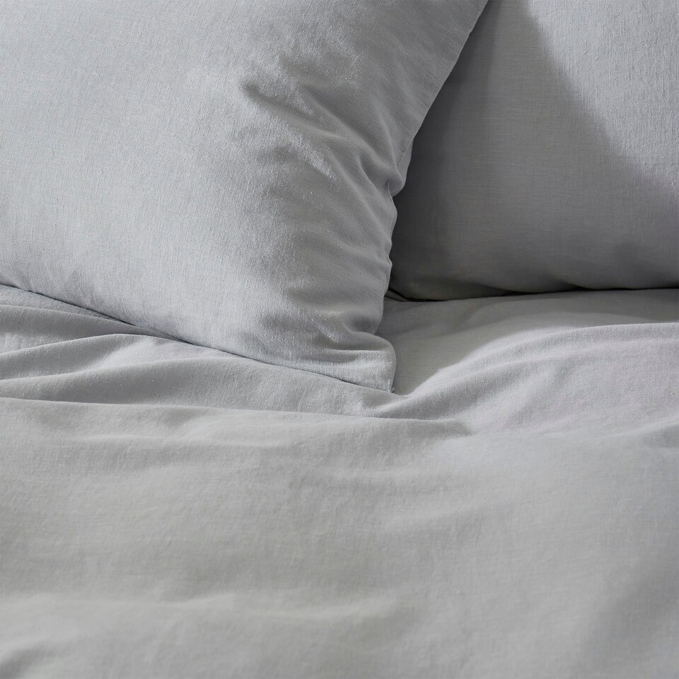 image 1 of Touch Of Linen - Blue Ice - Pillowcase Pair Blue | Ice Blue