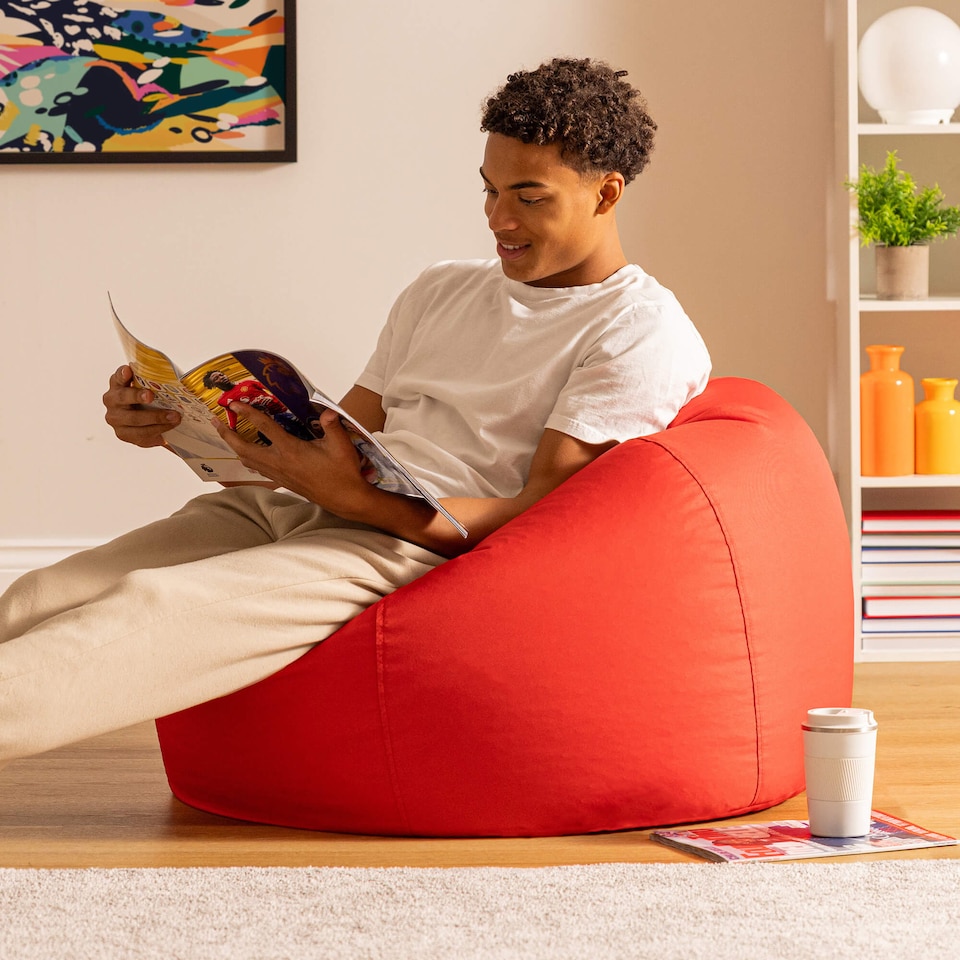 image 1 of Adult Classic Beanbag Outdoor Waterproof Bean bags Ready Filled - Red | Red | Red | 1