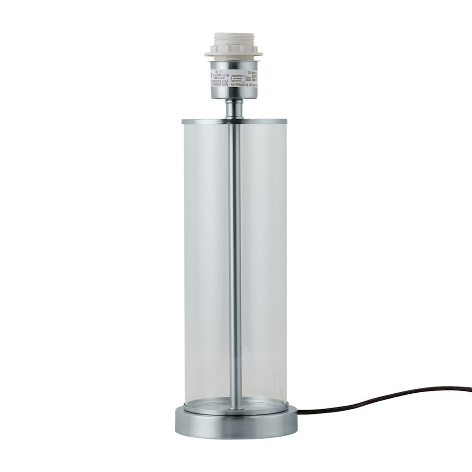 image 1 of Set of 2 Aura - Chrome Table Lamps with Sage Green Fern Shades Chrome | Green
