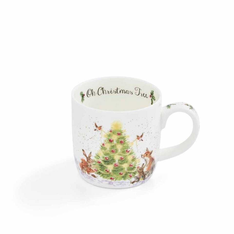 Royal Worcester Oh Christmas Tree Wrendale Designs 11oz Christmas Mug