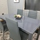 image 9 of kitchen Dining table and 4 grey leather chairs kitchen dining room furniture Grey