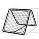 image 5 of HOMCOM Adjustable Angle Rebounde Training Set w/ Double Layer Net