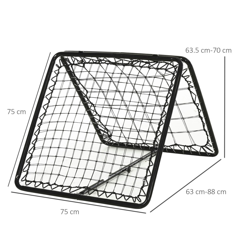 image 1 of HOMCOM Adjustable Angle Rebounde Training Set w/ Double Layer Net